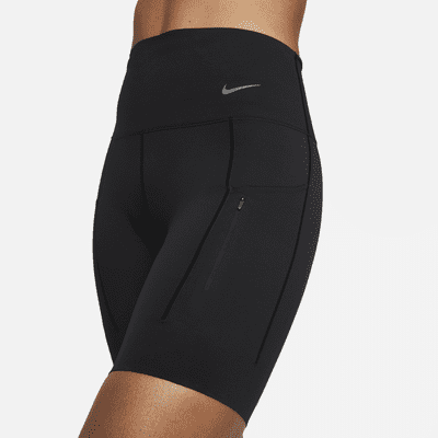 Nike GoBiker-Shorts (ca. 20 cm) mit starkem Halt hohem Bund und Taschen für Damen Verkauf