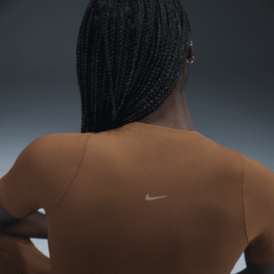 Nike Zenvy RibDri-FIT-Kurzarmshirt (Damen) Top Angebot
