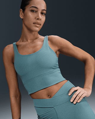 Nike Zenvy RibGepolsterter Longline-Sport-BH mit leichtem Halt Online Outlet