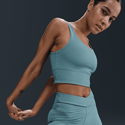 Nike Zenvy RibGepolsterter Longline-Sport-BH mit leichtem Halt Online Outlet