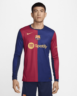 FC Barcelona 2024/25 Stadium HomeNike Replika-Longsleeve-Fußballtrikot mit Nike Dri-FIT-Technologie (Herren)