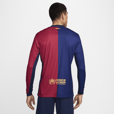 FC Barcelona 2024/25 Stadium HomeNike Replika-Longsleeve-Fußballtrikot mit Nike Dri-FIT-Technologie (Herren) 50% Rabatt mit kostenlosem Versand