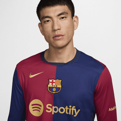 FC Barcelona 2024/25 Stadium HomeNike Replika-Longsleeve-Fußballtrikot mit Nike Dri-FIT-Technologie (Herren) 50% Rabatt mit kostenlosem Versand