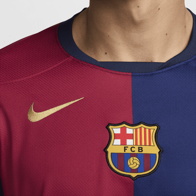 FC Barcelona 2024/25 Stadium HomeNike Replika-Longsleeve-Fußballtrikot mit Nike Dri-FIT-Technologie (Herren) 50% Rabatt mit kostenlosem Versand