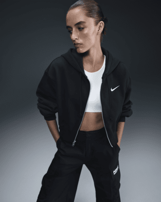 Nike Sportswear Phoenix Fleeceweite verkürzte Kapuzenjacke (Damen)