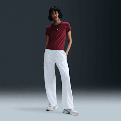 Nike Sportswear Chill KnitKurz-T-Shirt mit schmaler Passform für Damen Kostenlose Rückgabe