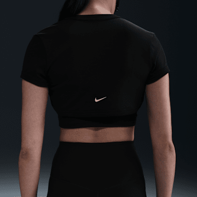 Nike Sportswear Chill KnitEnges kurz geschnittenes Mini-Rib 2-in-1-Oberteil (Damen) Begrenzte Freigabe