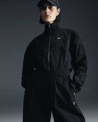 Nike WindrunnerLockere UV-Webjacke mit durchgehendem Reißverschluss (Damen)