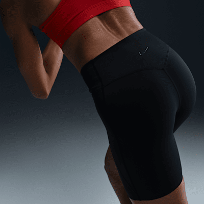 Nike UniversaBike-Shorts mit mittlerem Halt hohem Bund und Taschen für Damen (ca. 20 cm) Top Angebot