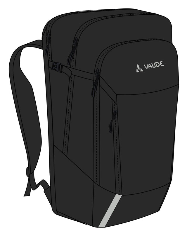 VAUDE VAUDE Cycle 28 II 2in1 Fahrradtasche und -rucksack schwarz &vert; 2025 Vatertagsangebot