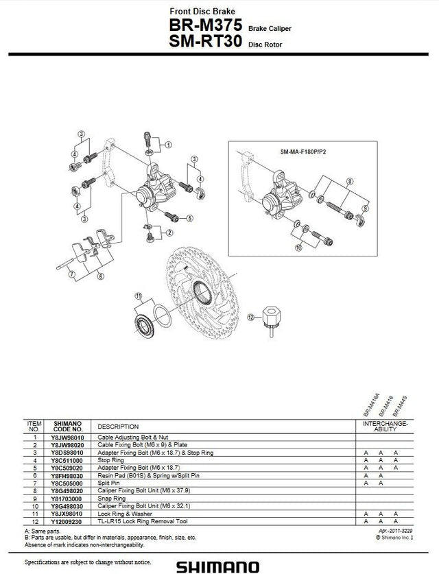 Shimano Shimano MTB BR-M375 Scheibenbremssattel schwarz &vert; 2025 Exklusivangebot
