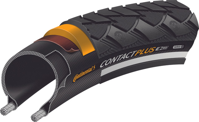 Continental Continental Contact Plus Drahtreifen SafetyPlus Breaker 28" Reflex &vert; 2025 Neueste Stile
