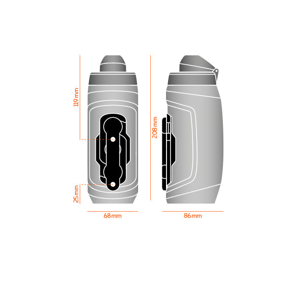 Fidlock Fidlock Twist Bottle 590 inkl. Base Fahrrad-Befestigung transparent/sc | fahrrad.de