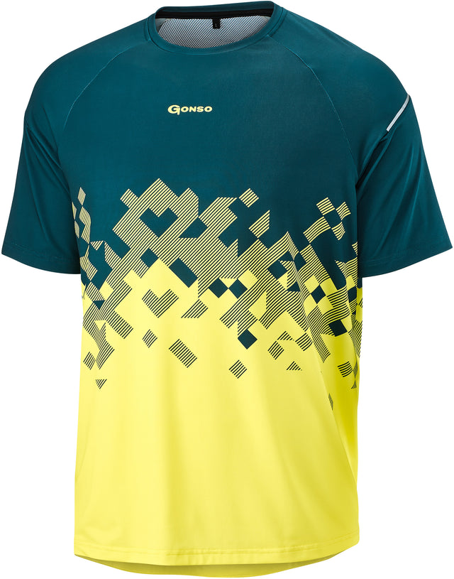Gonso Gonso Mesores Kurzarm Fahrradshirt Herren petrol/gelb &vert; fahrrad.de Flash Sale