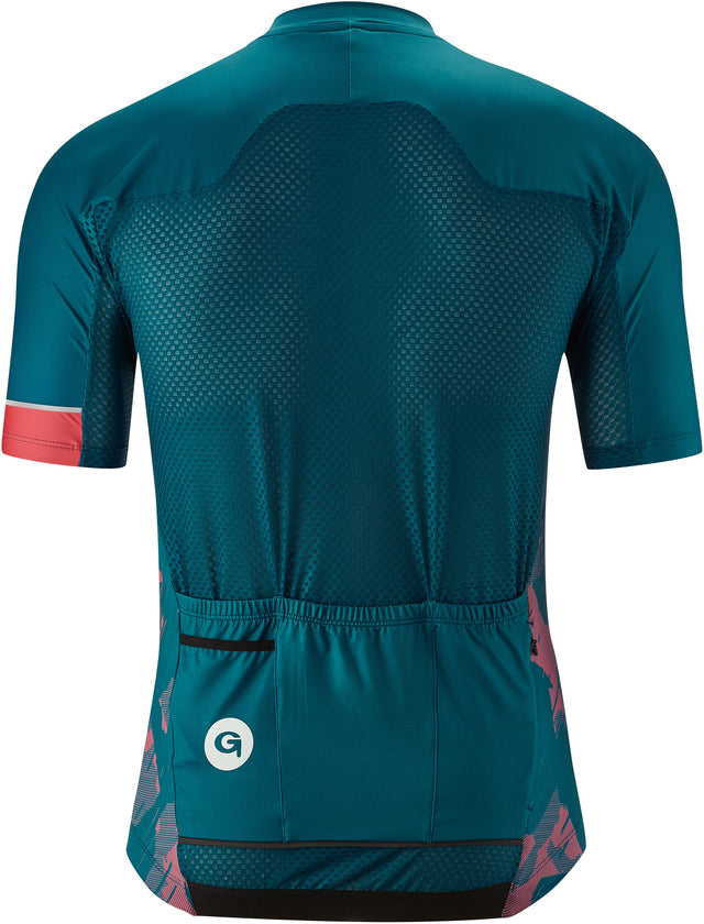 Gonso Gonso Ardole Kurzarm Full-Zip Fahrradtrikot Herren petrol &vert; fahrrad.de